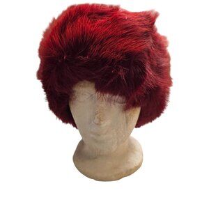 Women’s Luxury Faux Fur Winter Red Headband Soft Plush Ear Warmer | Cold Weather